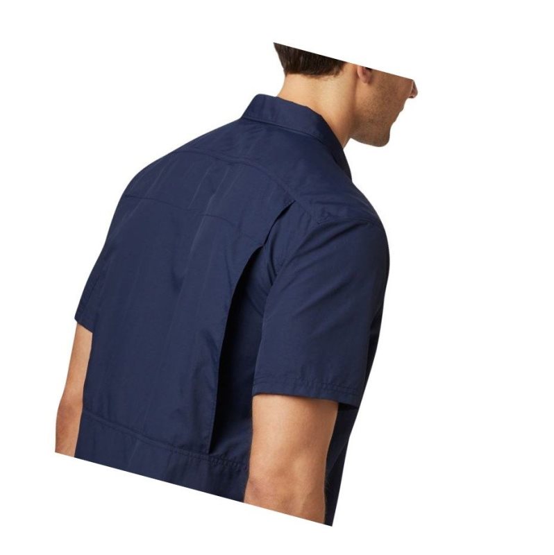 Columbia Silver Ridge 2.0 Short Sleeve Tall Gömlek Erkek Lacivert | 25749-DZYB