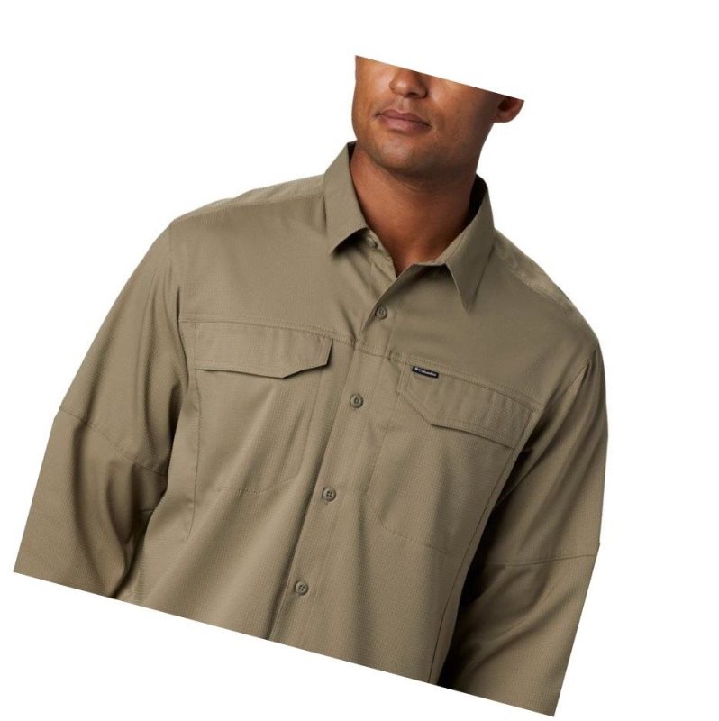 Columbia Silver Ridge Lite Long Sleeve Gömlek Erkek Zeytin Yeşili | 75384-NBPT