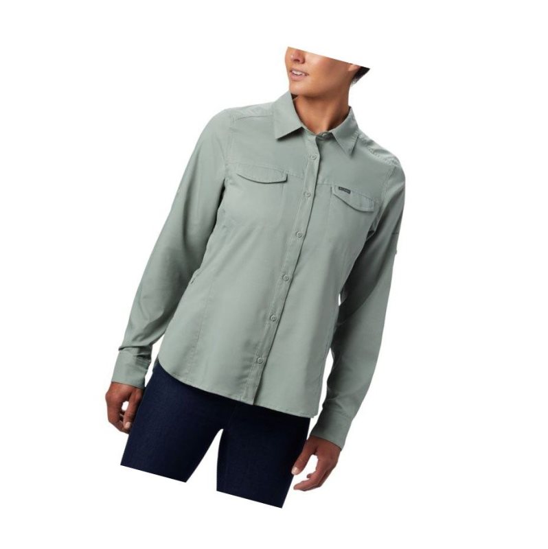 Columbia Silver Ridge Lite Long Sleeve Gömlek Kadın Açık Yeşil | 70283-FUBR