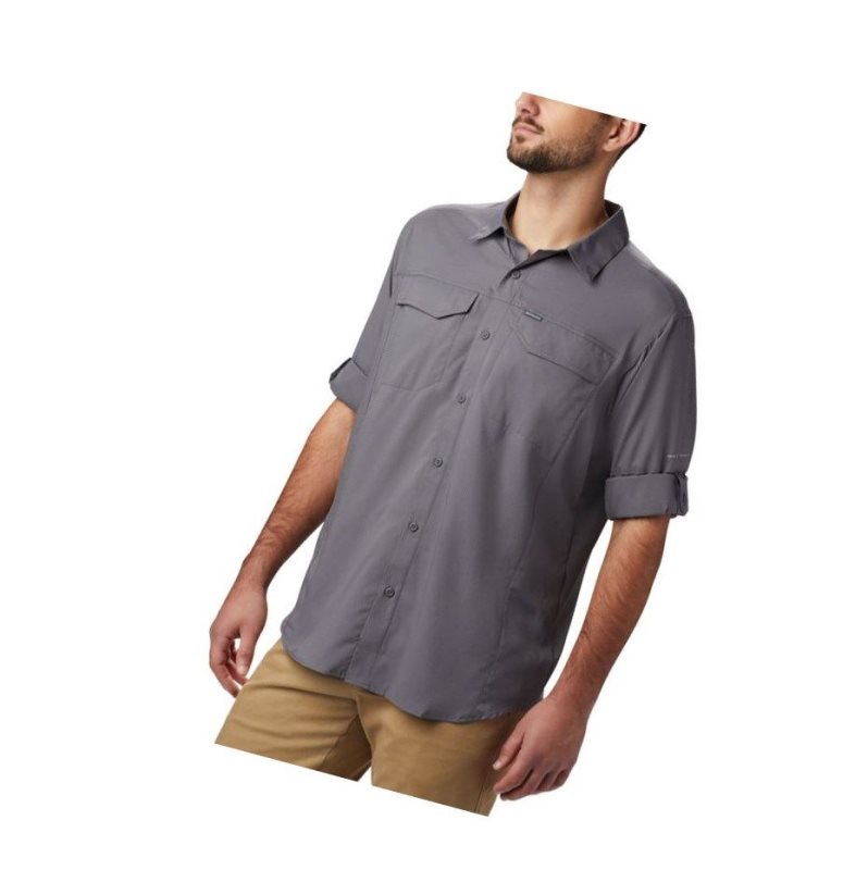 Columbia Silver Ridge Lite Long Sleeve Gömlek Erkek Gri | 69420-UZWA