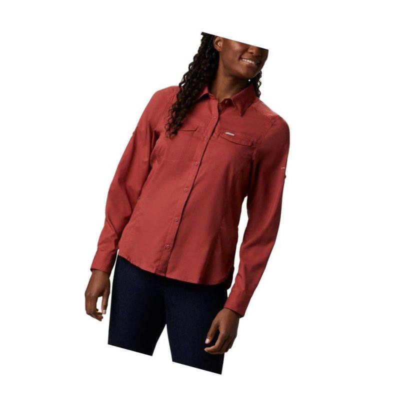 Columbia Silver Ridge Lite Long Sleeve Gömlek Kadın Kırmızı | 65403-YWJD
