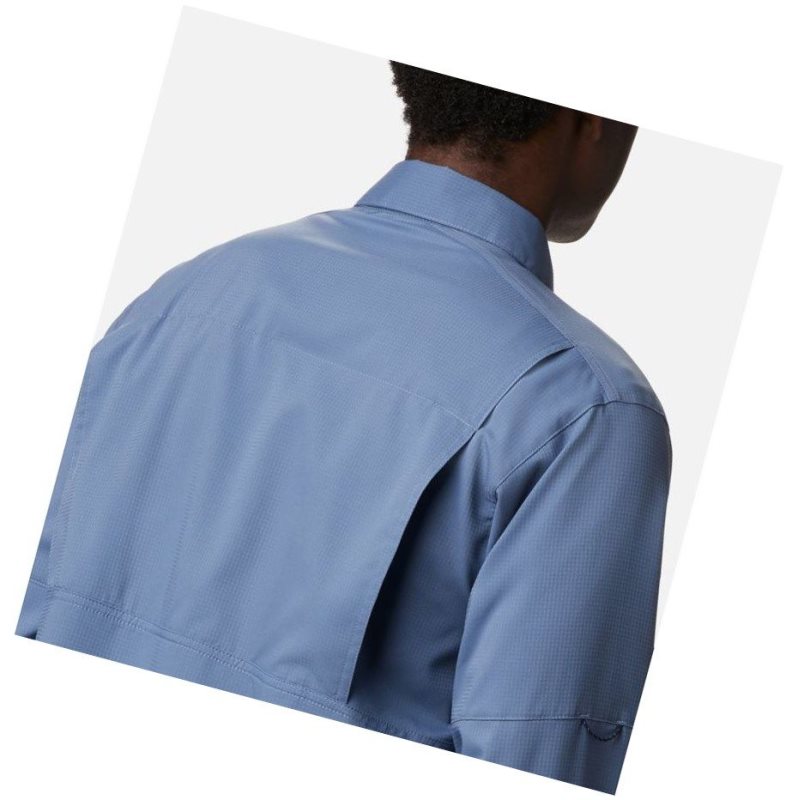 Columbia Silver Ridge Lite Long Sleeve Gömlek Erkek Gri Mavi | 43159-XIFB