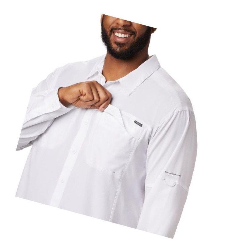 Columbia Silver Ridge Lite Long Sleeve Gömlek Erkek Beyaz | 25076-AFXC