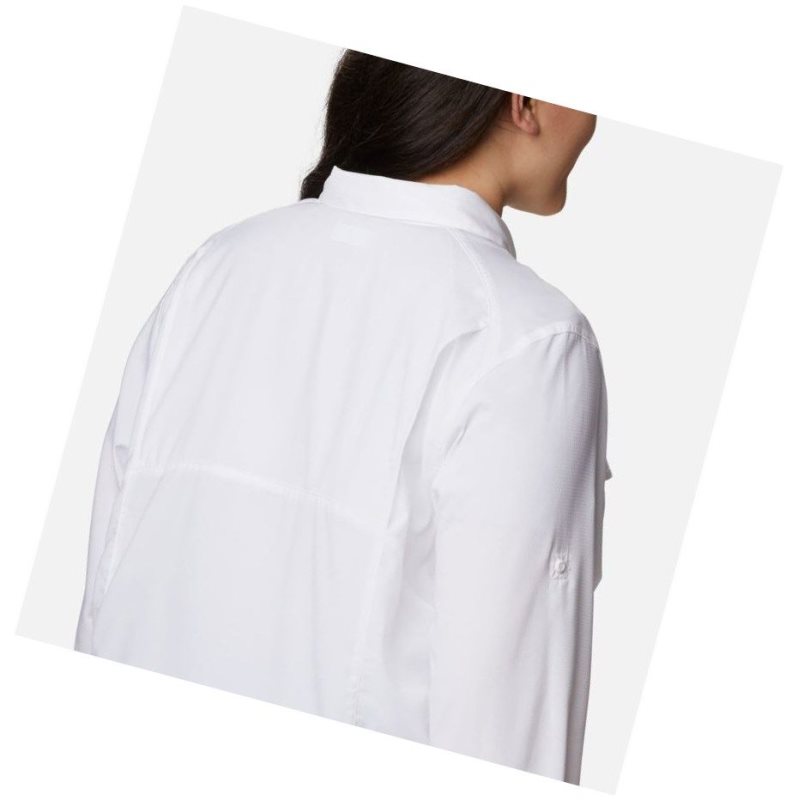 Columbia Silver Ridge Lite Long Sleeve Plus Size Gömlek Kadın Beyaz | 28350-PADN