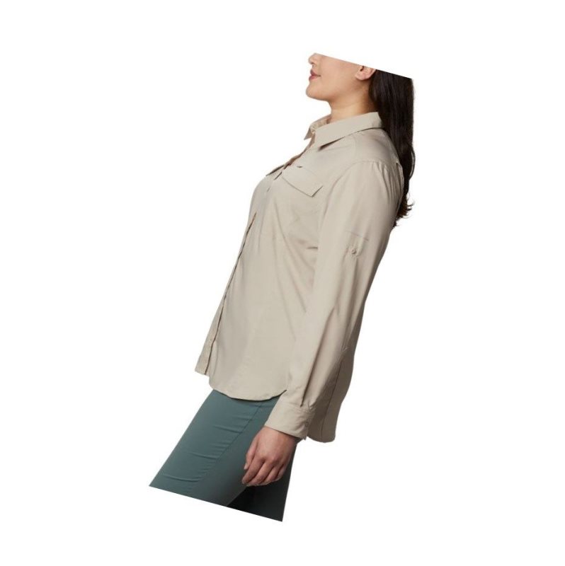 Columbia Silver Ridge Lite Long Sleeve Plus Size Gömlek Kadın Haki | 26490-IBPA