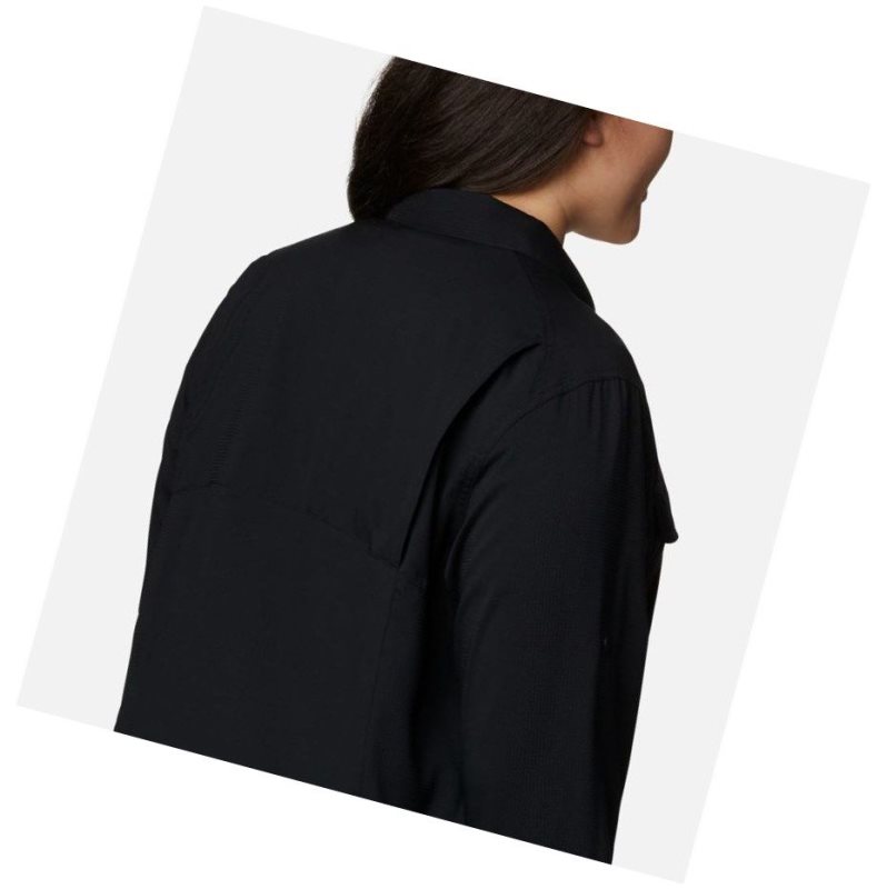 Columbia Silver Ridge Lite Long Sleeve Plus Size Gömlek Kadın Siyah | 89620-ZHSF