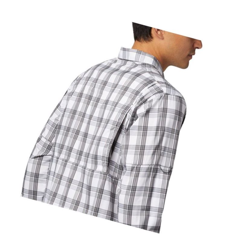 Columbia Silver Ridge Lite Plaid Long Sleeve Gömlek Erkek Gri | 81935-CURN