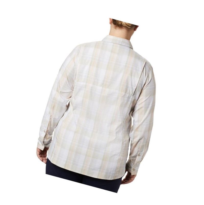 Columbia Silver Ridge Lite Plaid Long Sleeve Plus Size Gömlek Kadın Haki Renkli | 72381-EMYP