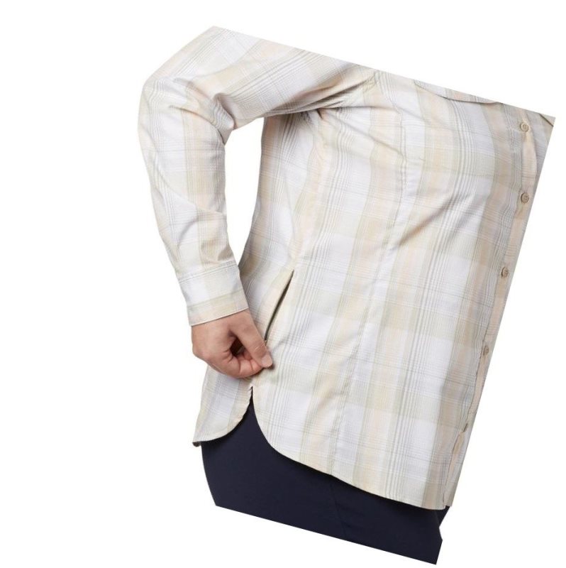 Columbia Silver Ridge Lite Plaid Long Sleeve Plus Size Gömlek Kadın Haki Renkli | 72381-EMYP