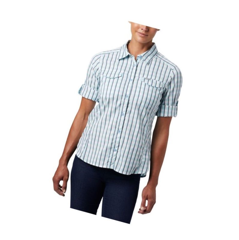 Columbia Silver Ridge Lite Plaid Long Sleeve Gömlek Kadın Mavi | 65074-PHFY