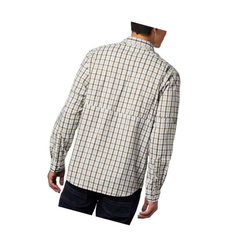 Columbia Silver Ridge Lite Plaid Long Sleeve Gömlek Erkek Zeytin Yeşili | 51983-XDHC