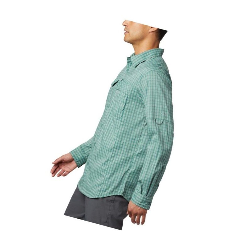Columbia Silver Ridge Lite Plaid Long Sleeve Gömlek Erkek Yeşil | 42901-KWBD