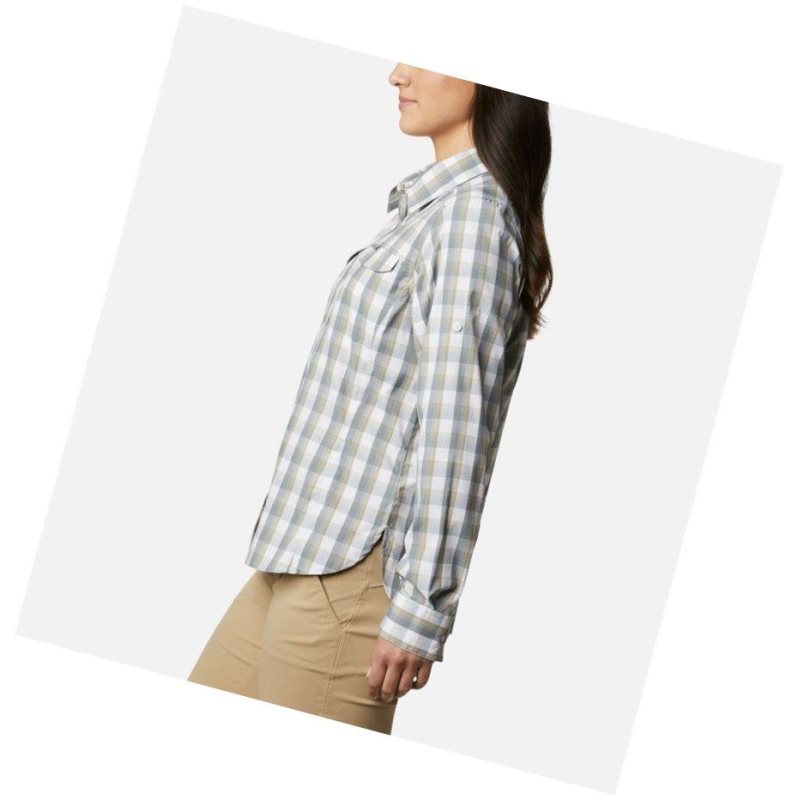 Columbia Silver Ridge Lite Plaid Long Sleeve Gömlek Kadın Beyaz | 07254-HWDS