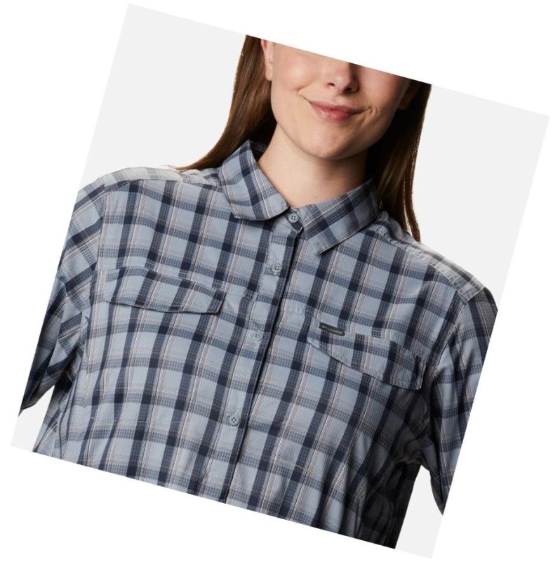 Columbia Silver Ridge Lite Plaid Long Sleeve Plus Size Gömlek Kadın Gri | 91064-FWNI