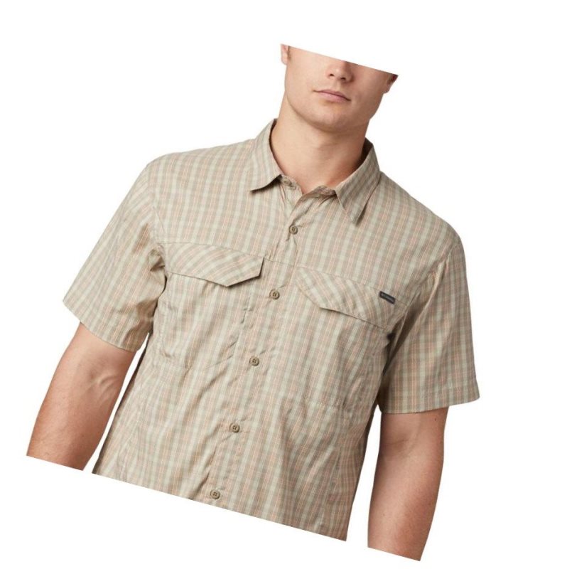 Columbia Silver Ridge Lite Plaid Short Sleeve Gömlek Erkek Açık Mercan | 68352-KXGE