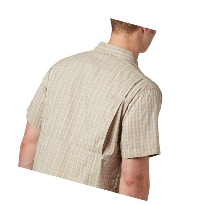 Columbia Silver Ridge Lite Plaid Short Sleeve Gömlek Erkek Açık Mercan | 68352-KXGE