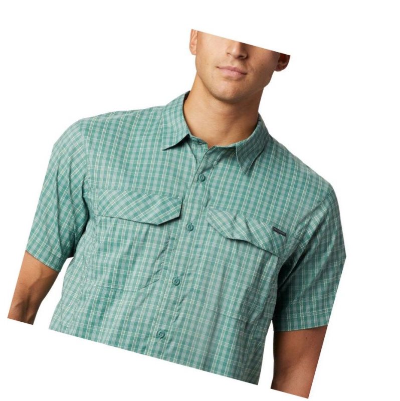 Columbia Silver Ridge Lite Plaid Short Sleeve Gömlek Erkek Yeşil | 59712-QDBG