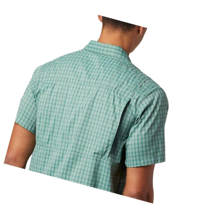 Columbia Silver Ridge Lite Plaid Short Sleeve Tall Gömlek Erkek Yeşil | 26597-NOUD