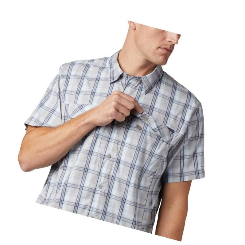 Columbia Silver Ridge Lite Plaid Short Sleeve Tall Gömlek Erkek Gri | 85964-FIYB