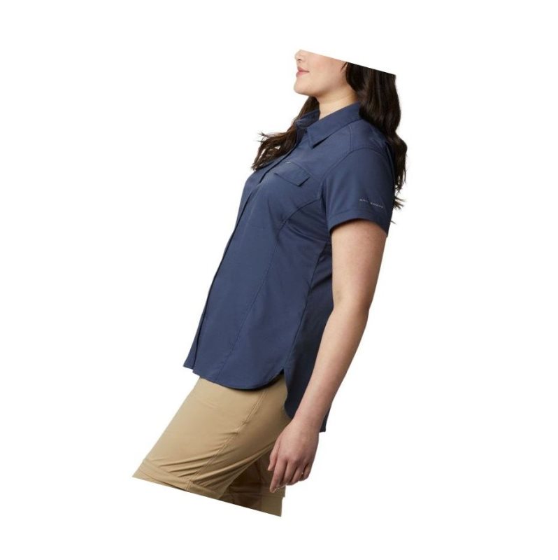 Columbia Silver Ridge Lite Short Sleeve Plus Size Gömlek Kadın Lacivert | 80364-PQSO