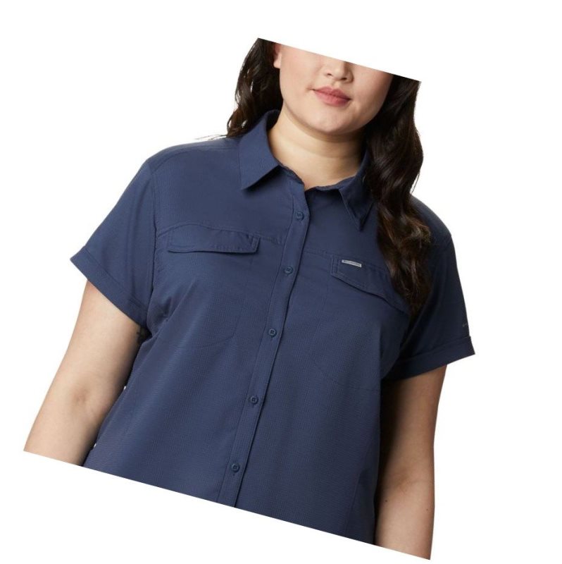 Columbia Silver Ridge Lite Short Sleeve Plus Size Gömlek Kadın Lacivert | 80364-PQSO