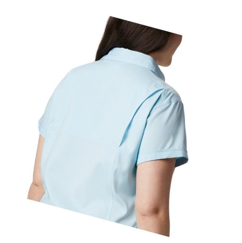 Columbia Silver Ridge Lite Short Sleeve Plus Size Gömlek Kadın Mavi | 72683-IAEG