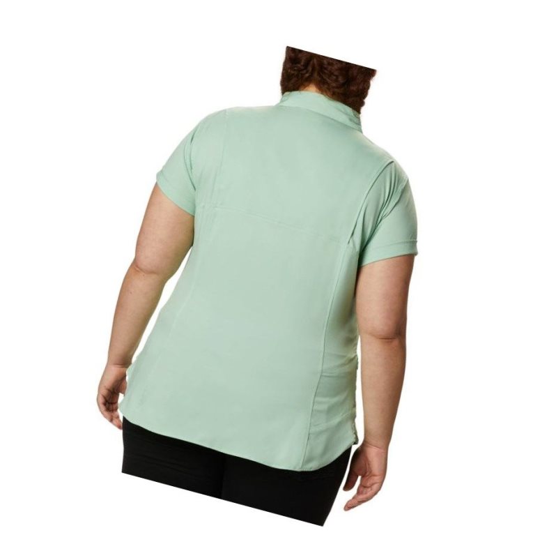 Columbia Silver Ridge Lite Short Sleeve Plus Size Gömlek Kadın Nane | 95812-JYAX