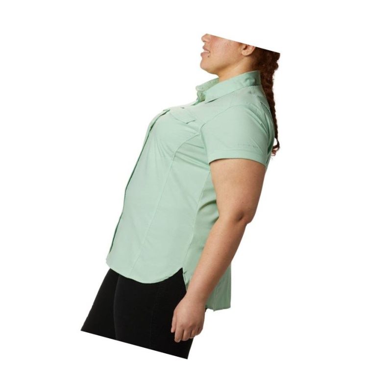 Columbia Silver Ridge Lite Short Sleeve Plus Size Gömlek Kadın Nane | 95812-JYAX