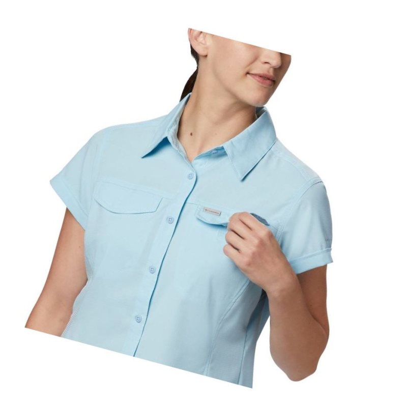 Columbia Silver Ridge Lite Short Sleeve Gömlek Kadın Mavi | 50916-DMBQ