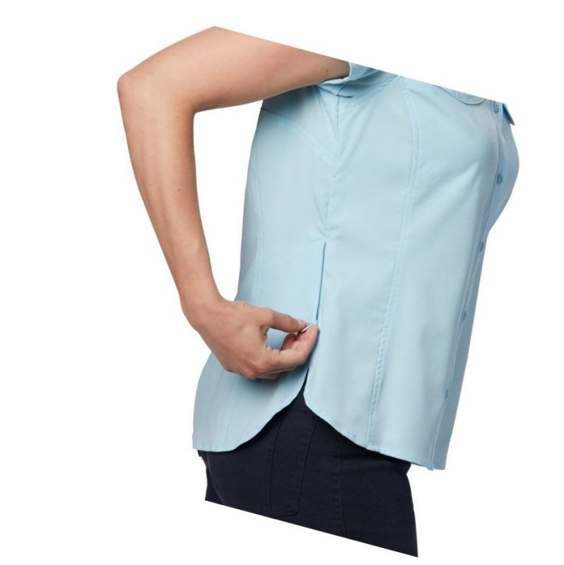 Columbia Silver Ridge Lite Short Sleeve Gömlek Kadın Mavi | 50916-DMBQ