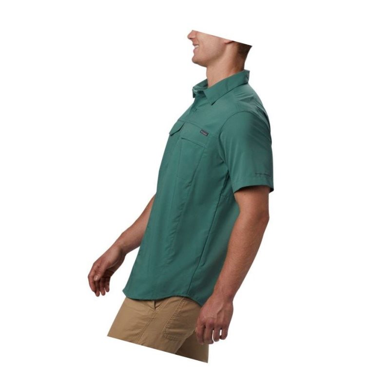 Columbia Silver Ridge Lite Short Sleeve Gömlek Erkek Yeşil | 86359-QUFW