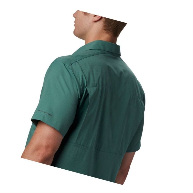 Columbia Silver Ridge Lite Short Sleeve Gömlek Erkek Yeşil | 86359-QUFW