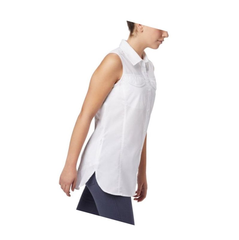 Columbia Silver Ridge Lite Sleeveless Gömlek Kadın Beyaz | 56872-NKSO
