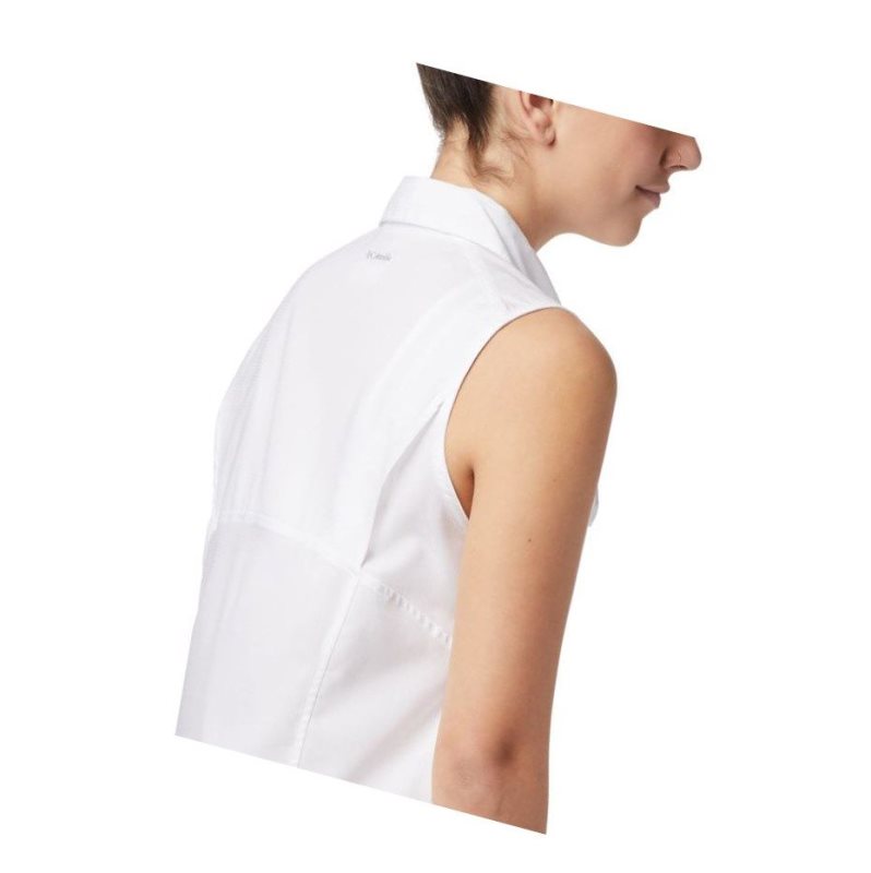 Columbia Silver Ridge Lite Sleeveless Gömlek Kadın Beyaz | 56872-NKSO