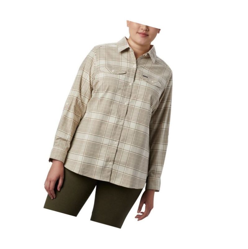 Columbia Silver Ridge Long Sleeve Flannel Top Plus Size Gömlek Kadın Renkli | 70463-IKJF