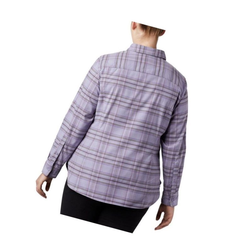 Columbia Silver Ridge Long Sleeve Flannel Top Plus Size Gömlek Kadın Renkli | 53170-BSFY