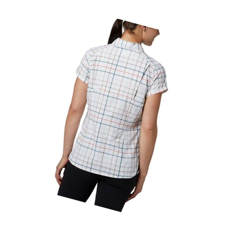 Columbia Silver Ridge Novelty Short Sleeve Gömlek Kadın Açık Nane | 54286-YPBL