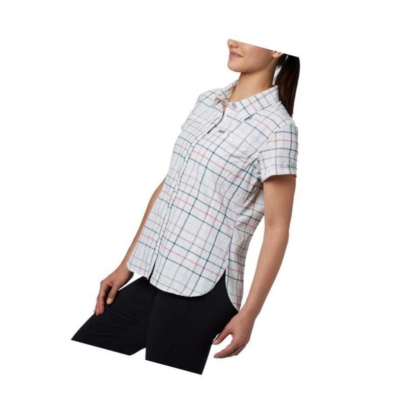 Columbia Silver Ridge Novelty Short Sleeve Gömlek Kadın Açık Nane | 54286-YPBL