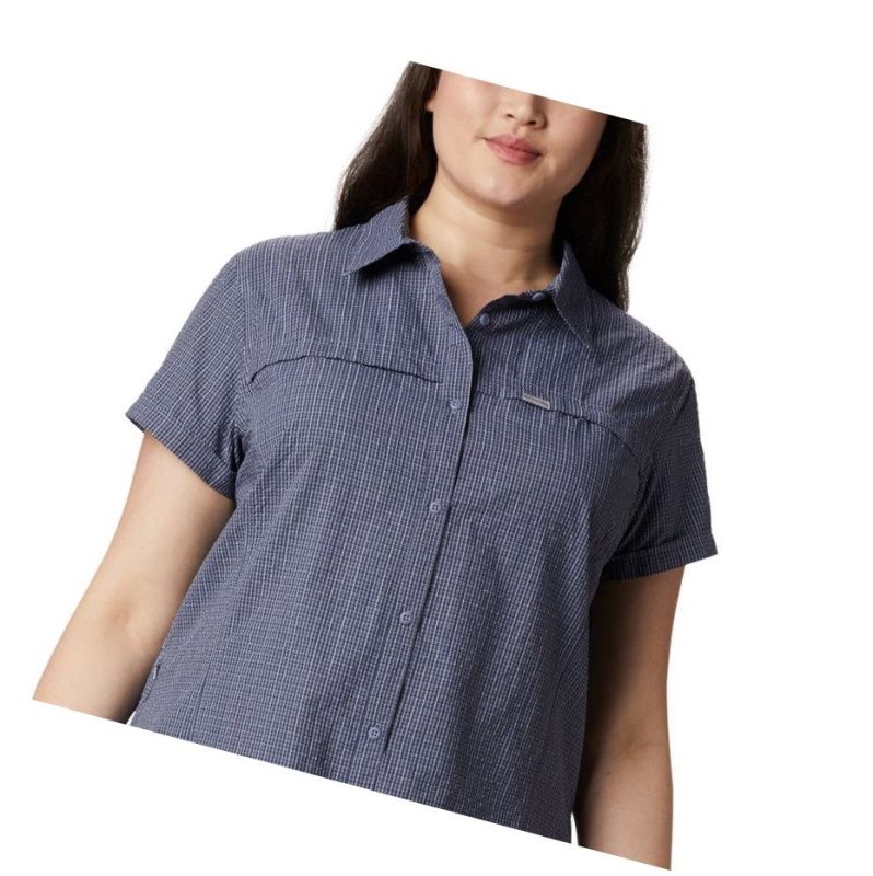 Columbia Silver Ridge Novelty Short Sleeve - Plus Gömlek Kadın Mor | 16394-BNHM