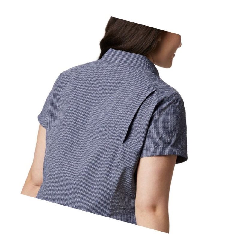 Columbia Silver Ridge Novelty Short Sleeve - Plus Gömlek Kadın Mor | 16394-BNHM
