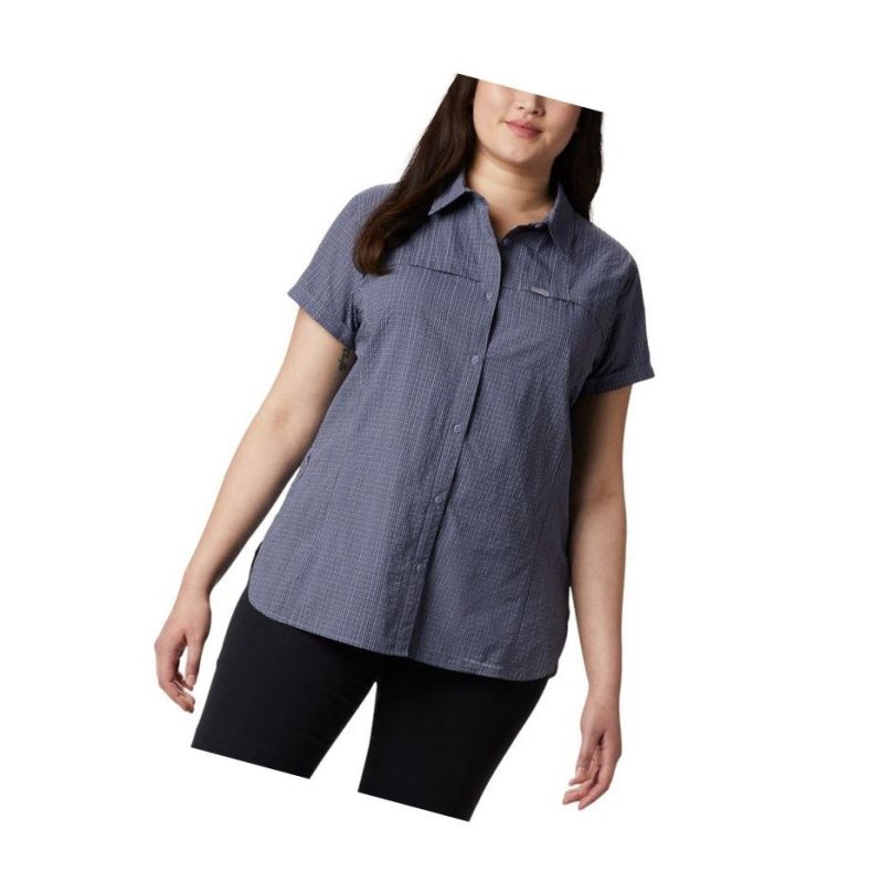 Columbia Silver Ridge Novelty Short Sleeve - Plus Gömlek Kadın Mor | 16394-BNHM