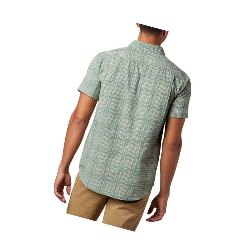 Columbia Silver Ridge Short Sleeve Seersucker Gömlek Erkek Yeşil | 59762-NETC