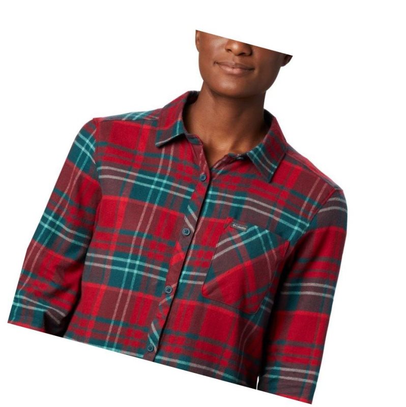 Columbia Simply Put II Flannel Gömlek Kadın Koyu Renkli | 78934-YAHN