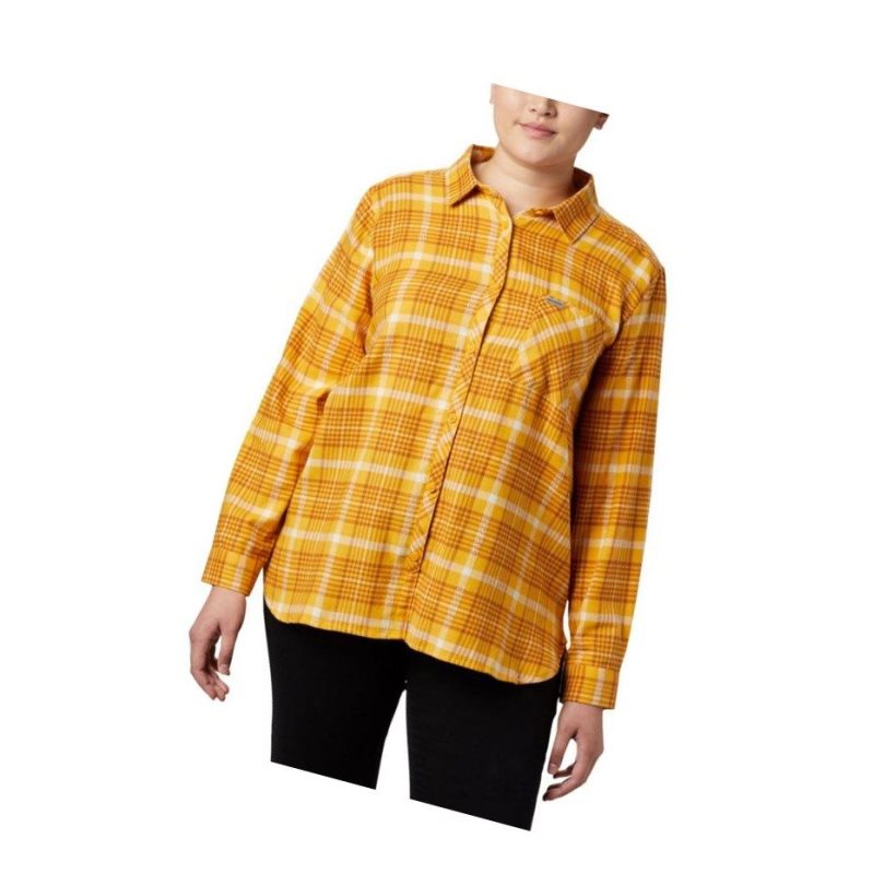 Columbia Simply Put II Flannel Plus Size Gömlek Kadın Turuncu | 30289-ILBD