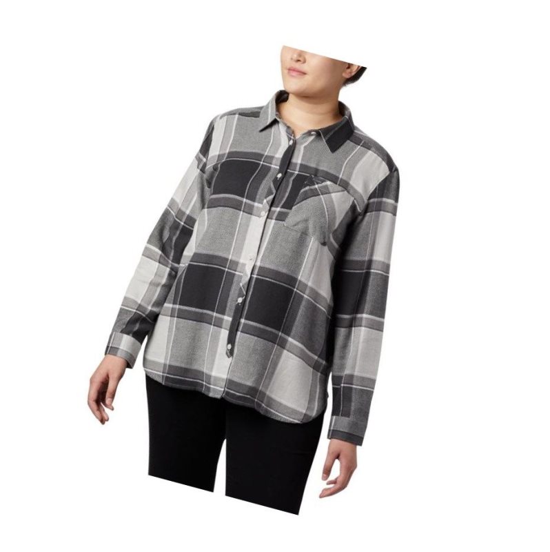 Columbia Simply Put II Flannel Plus Size Gömlek Kadın Koyu Gri | 27105-PBVT