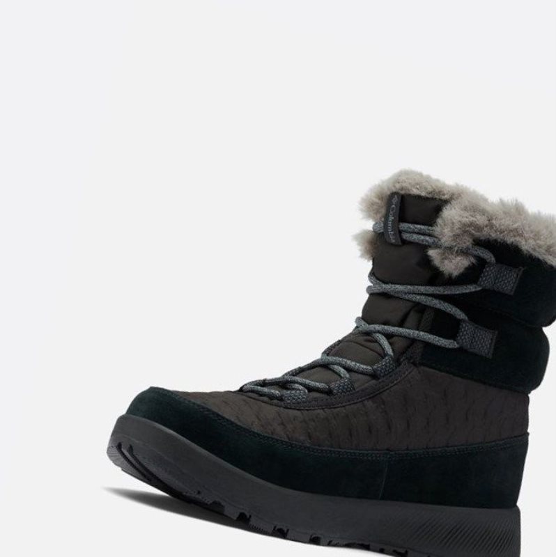 Columbia Slopeside Peak Luxe Kışlık Bot Kadın Siyah Koyu Gri | 38401-ZONS