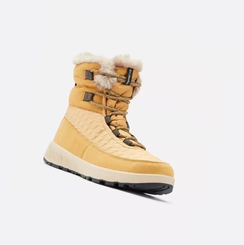 Columbia Slopeside Peak Luxe Kışlık Bot Kadın Koyu Sarı Siyah | 03496-YFOA