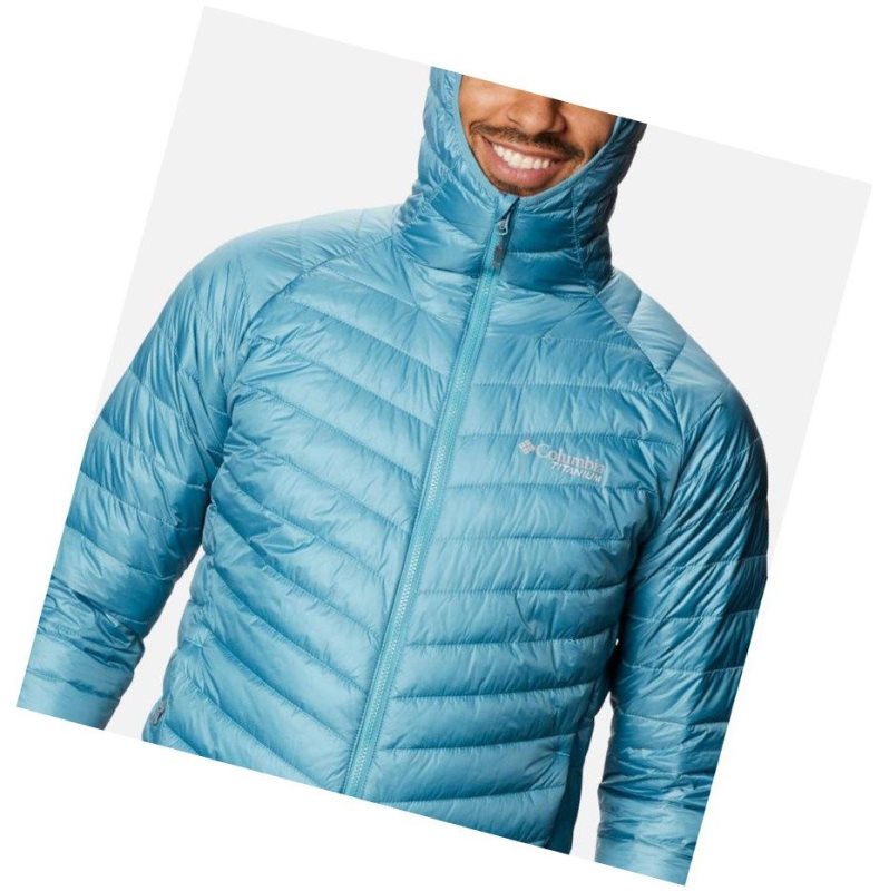 Columbia Snow Country Hooded Mont Erkek Mavi | 20946-NTJS