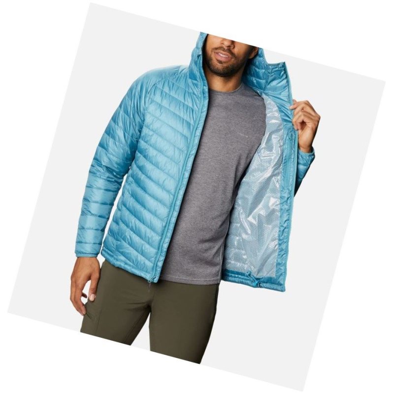 Columbia Snow Country Hooded Mont Erkek Mavi | 20946-NTJS
