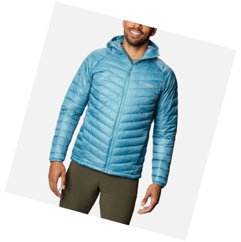 Columbia Snow Country Hooded Mont Erkek Mavi | 20946-NTJS